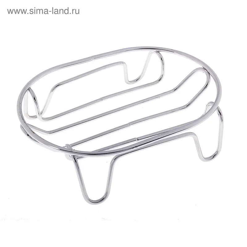 Мыльница овальная на подставке 13*9*3,5 см хром