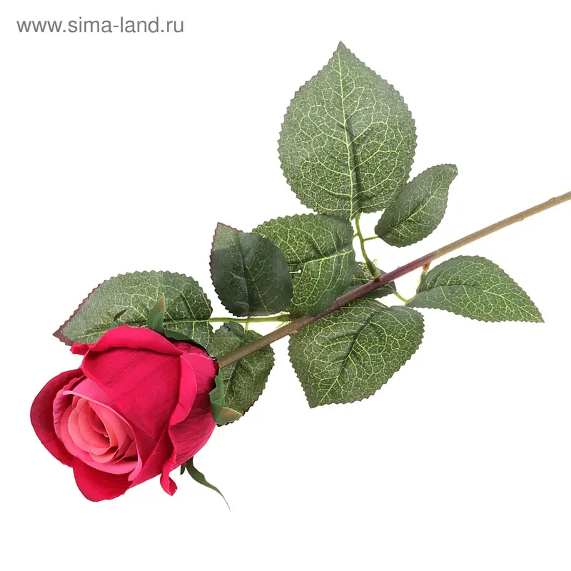 цветы искусственные роза малиновая 60 см d-9 см