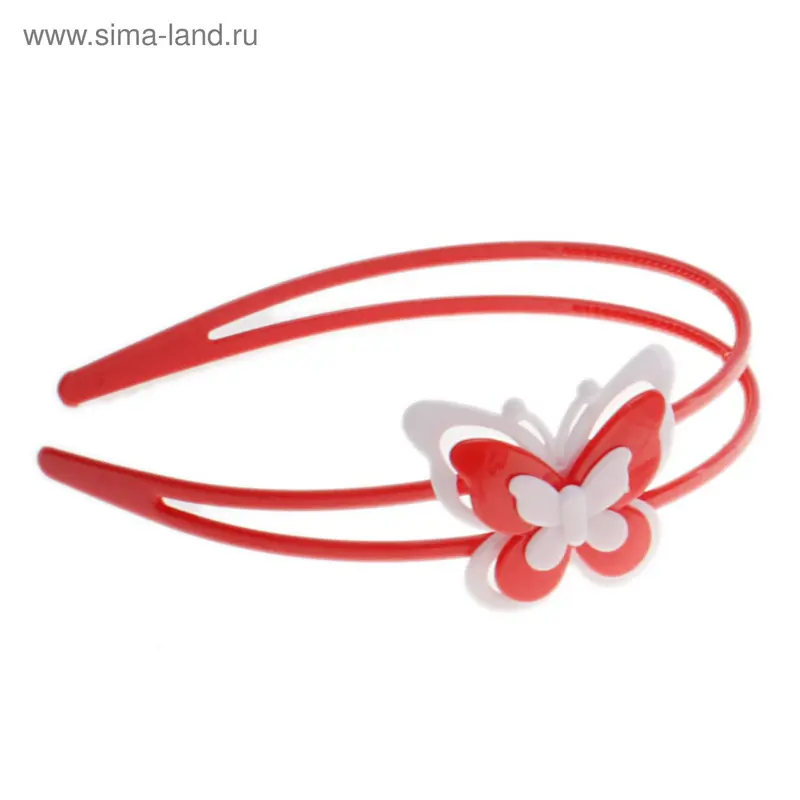 ободок для волос пластик бабочка