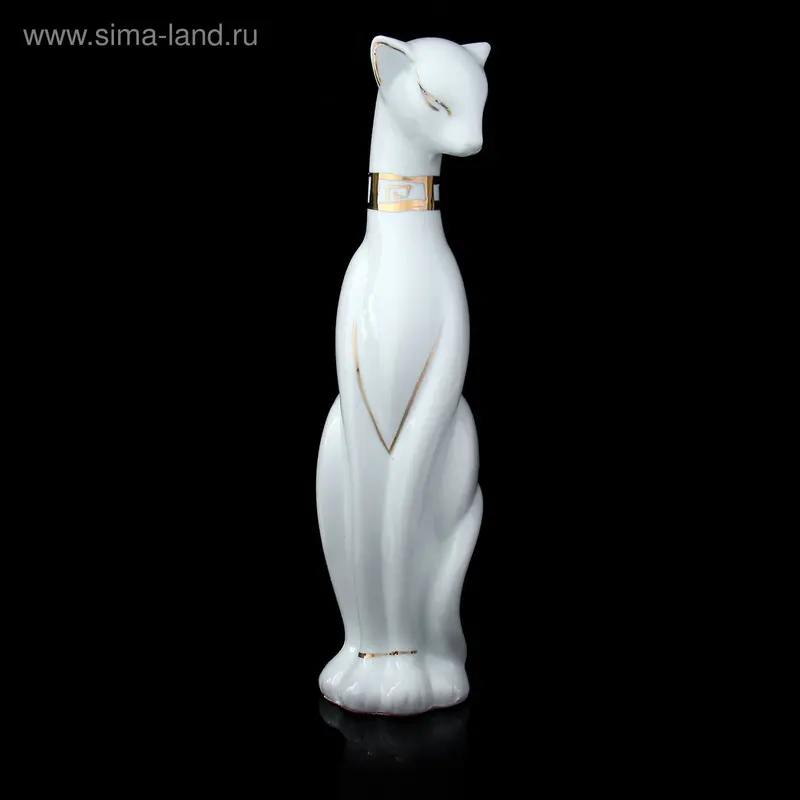 Сувенир керамика "Кошка египетская, белая" 28х8х6 см
