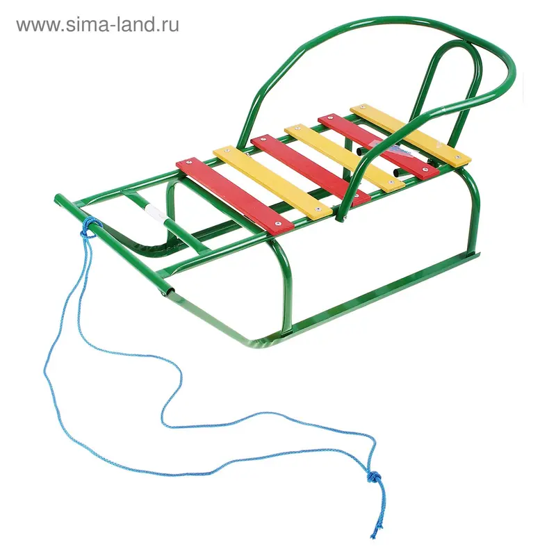 Санки «Морозко» детские, темно-зеленые