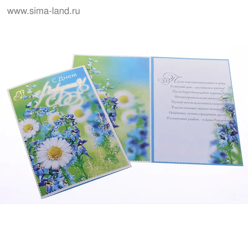 открытка 24954 С Днем Рождения средний 122х186