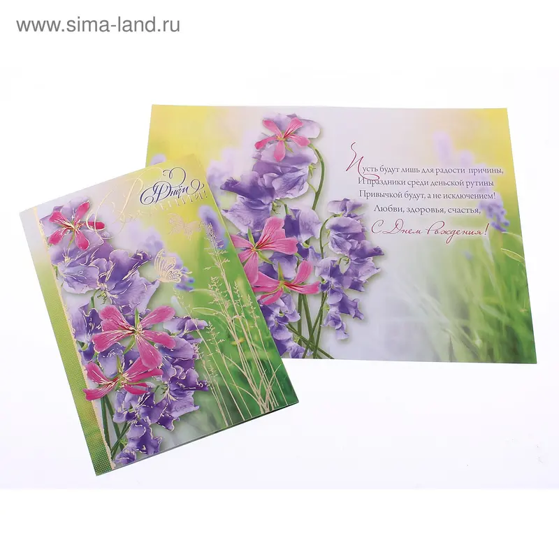 открытка 24956 С Днем Рождения средний 122х186