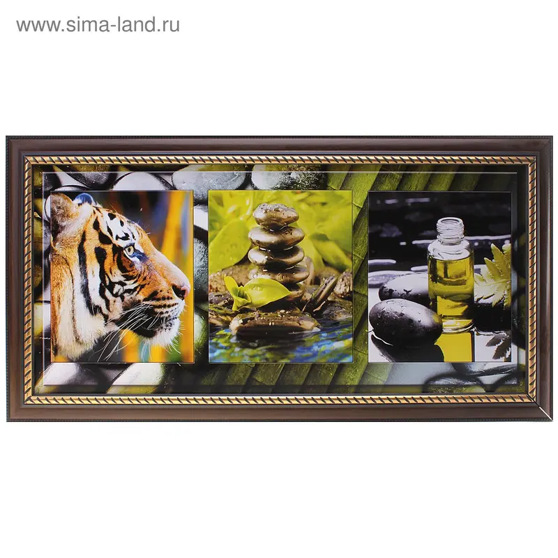 Картина постер А-290 33*70 см триптих жизнь рамка пластик