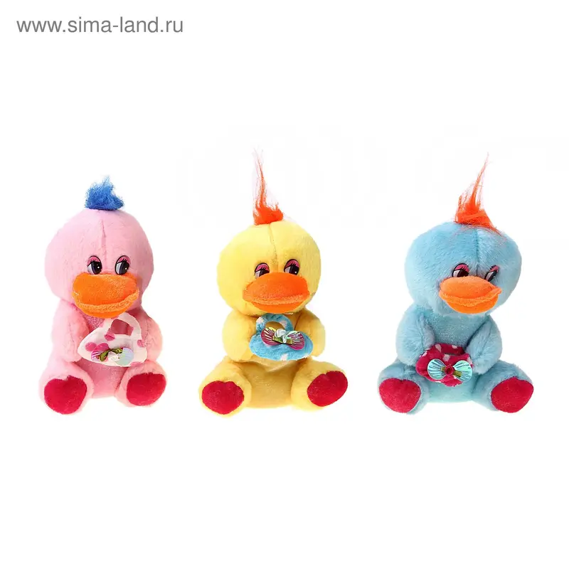 м утка с сумкой (3 цвета) 17см 059/352
