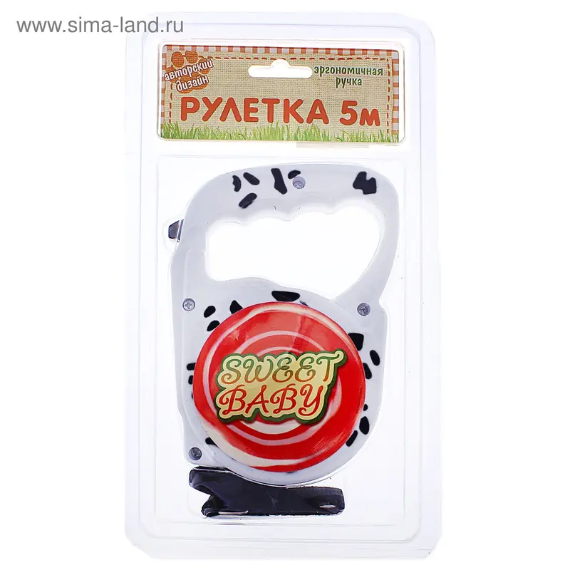 рулетка 5 м Свит бейби (белый корпус) 3*15*11 см