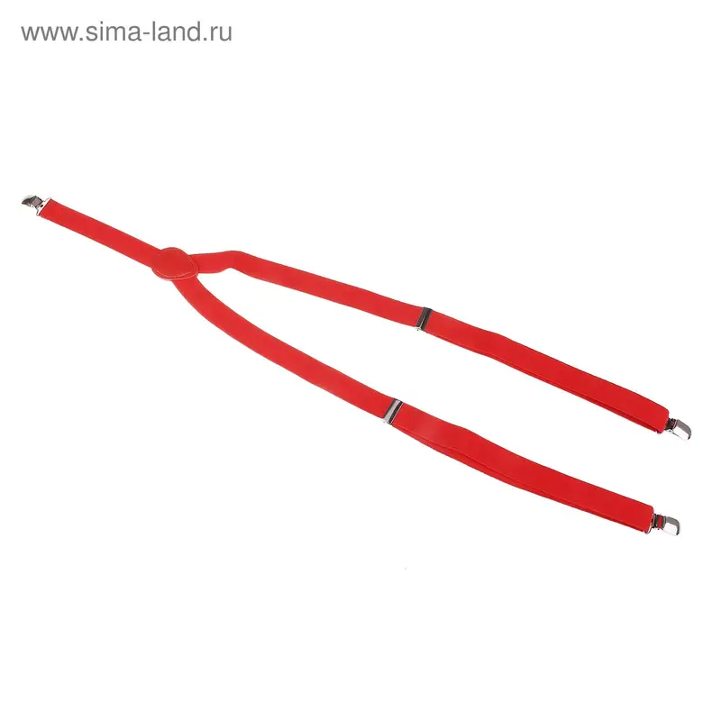 Подтяжки взрослые однотонные, красные