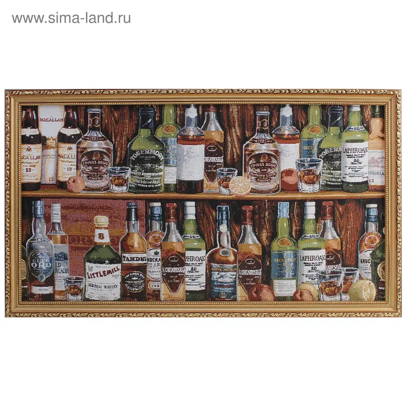 Гобеленовая картина "Коллекция вин" 73*42 см