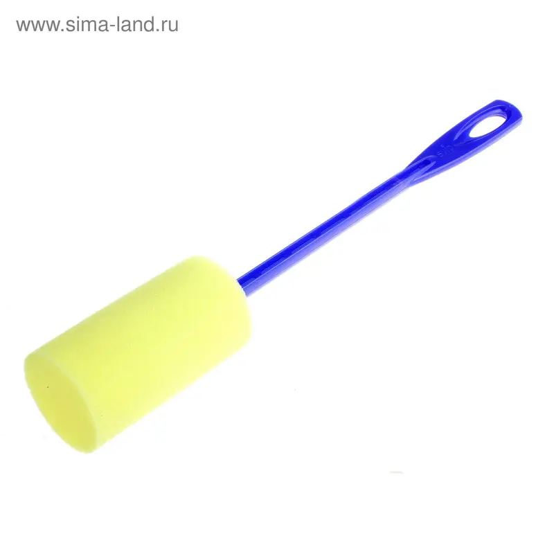 Ершик для мытья бутылок с губкой синий