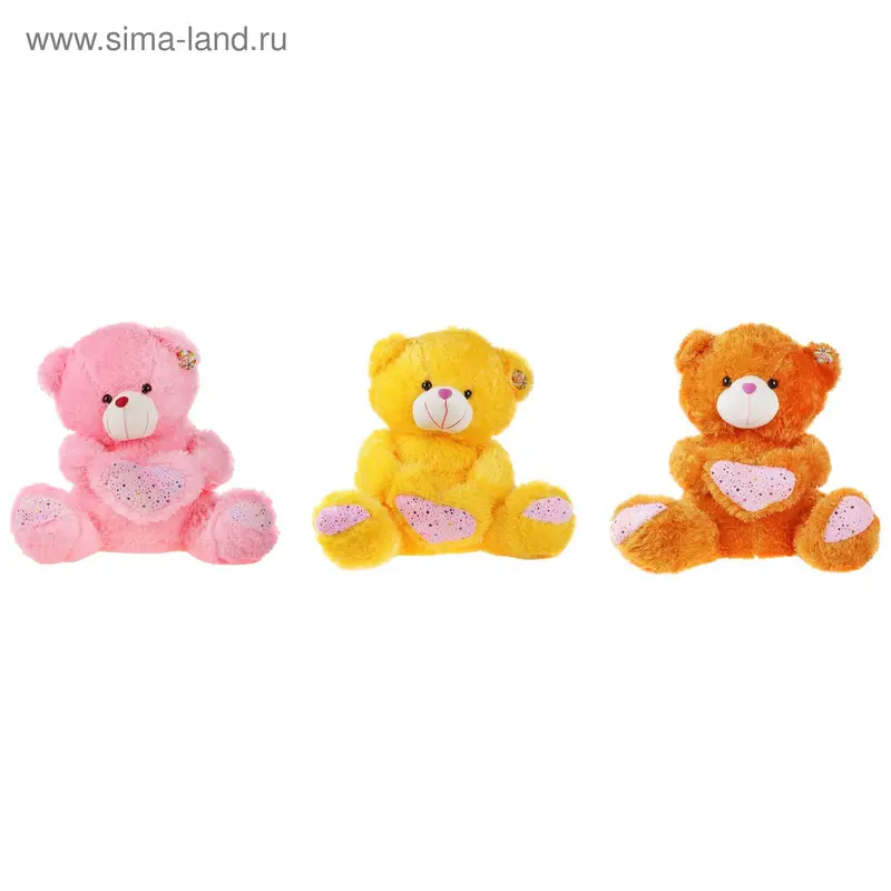 Мягкая игрушка "Медведь с сердцем" в ассортименте