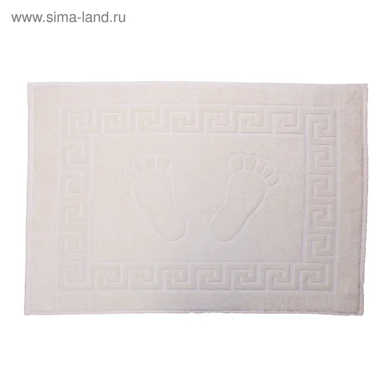 Коврик для ног махровый LiYA 50*70см, молочный 550 гр/м хл.100%