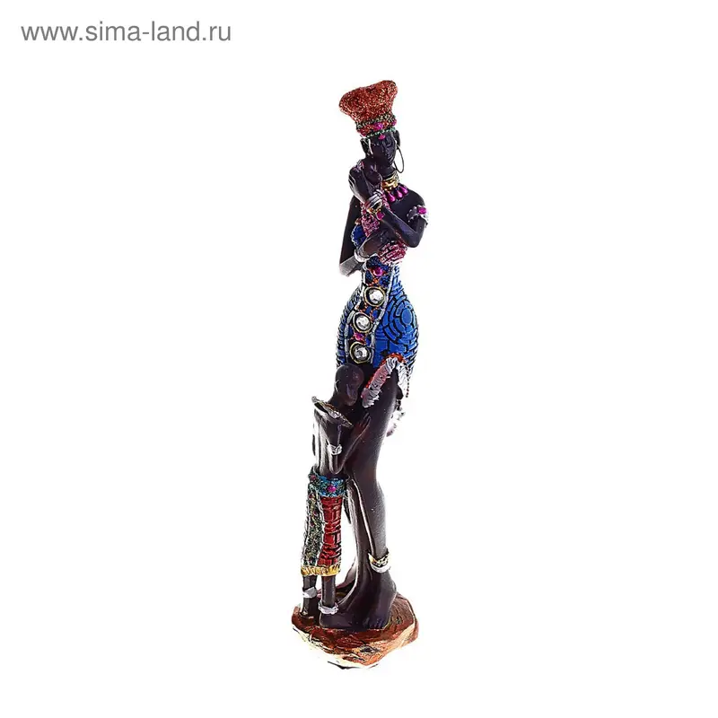 полистоун негритянка с младенцем 24,5*4,5*6 см
