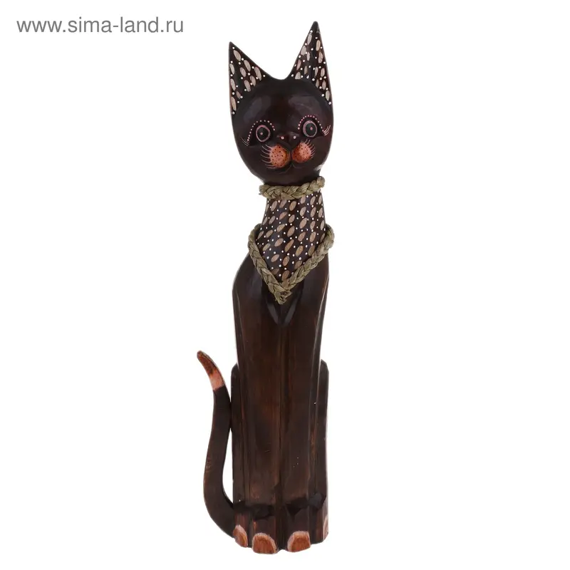 фигурка дерево Кошка с ошейником выс. 60см