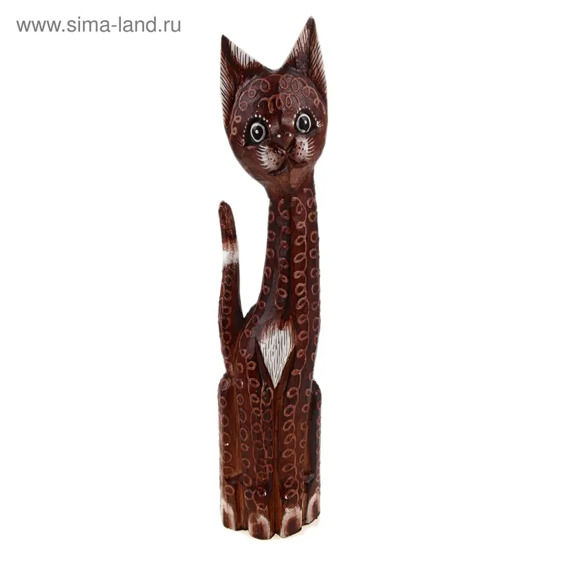 фигурка дерево Кошечка белая грудка выс. 60см