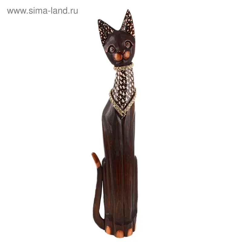 фигурка дерево Кошка с ошейником выс. 80см