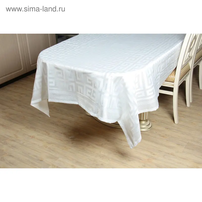 Скатерть Labirent белый, размер 160х220 см, полиэстер