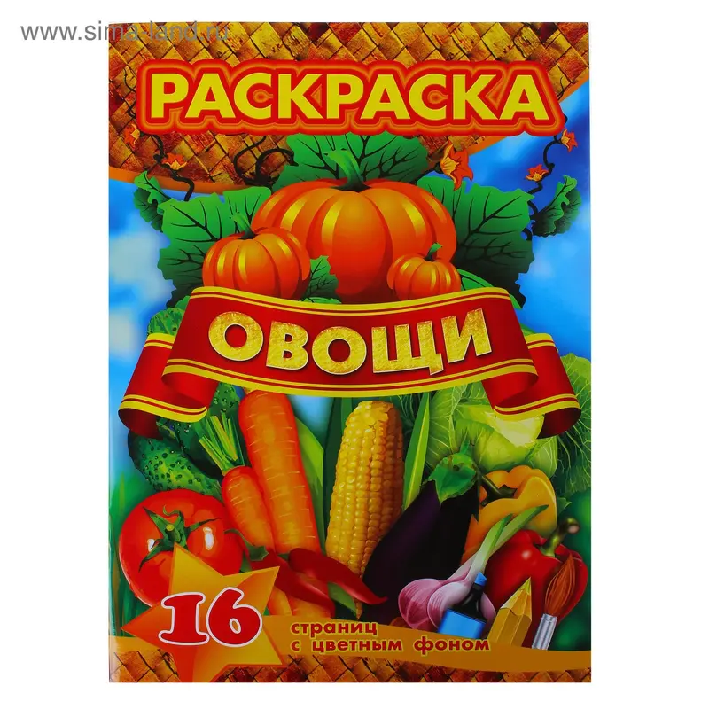 раскраска А4 Овощи ЛС 210x296 РКСБ-030