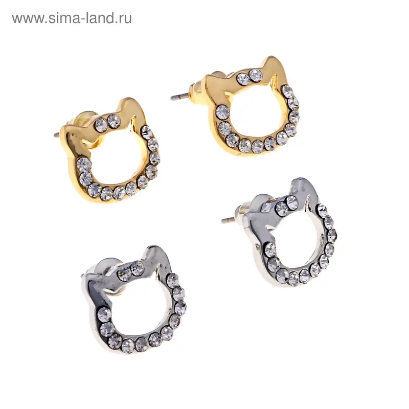 Серьги «Кошечка», цвет МИКС