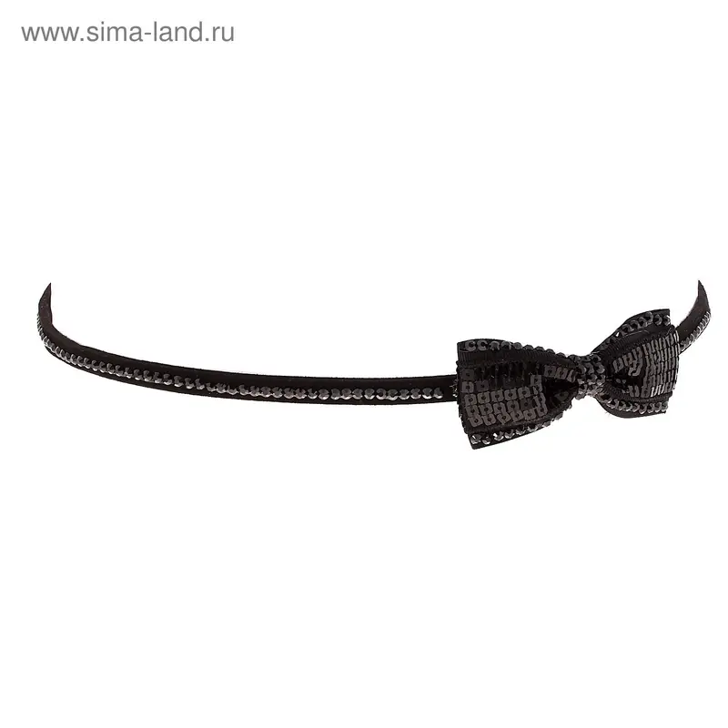 Ремень жен 01-05-10-04, 1,0*70см, стразы, бант, черный
