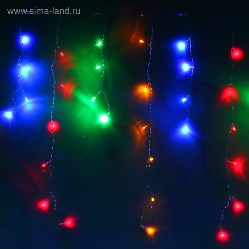 БАХРОМА, Ш:2 м, В:0.6 м, Н.С. LED-100-240V, контр. 8 режимов, МУЛЬТИ