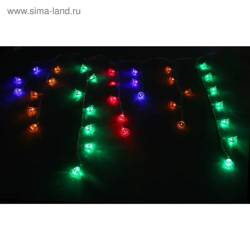 БАХРОМА "Колокольчик", Ш:2.8 м, В:0.6 м, Н.С. LED-D-100-240V, контр. 8 режимов, МУЛЬТИ