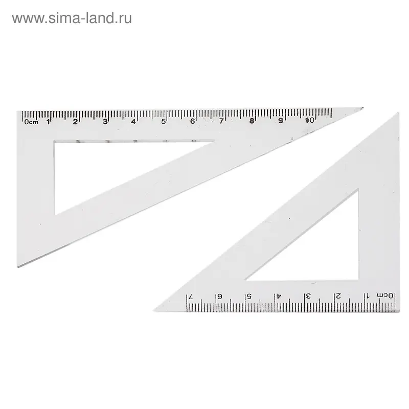 Угольник 10см 30* + 7см 45* прозр (цена за набор 2шт)