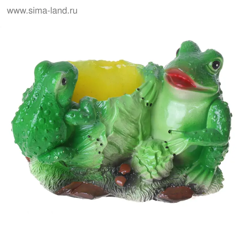 кашпо Две лягушки гипс