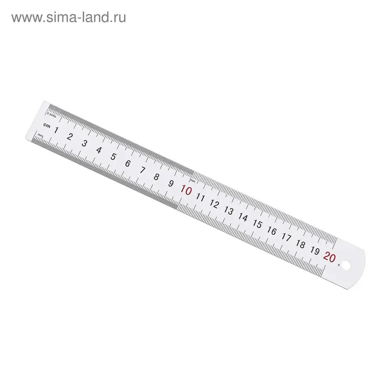 Линейка металлическая 20см аллюминевая