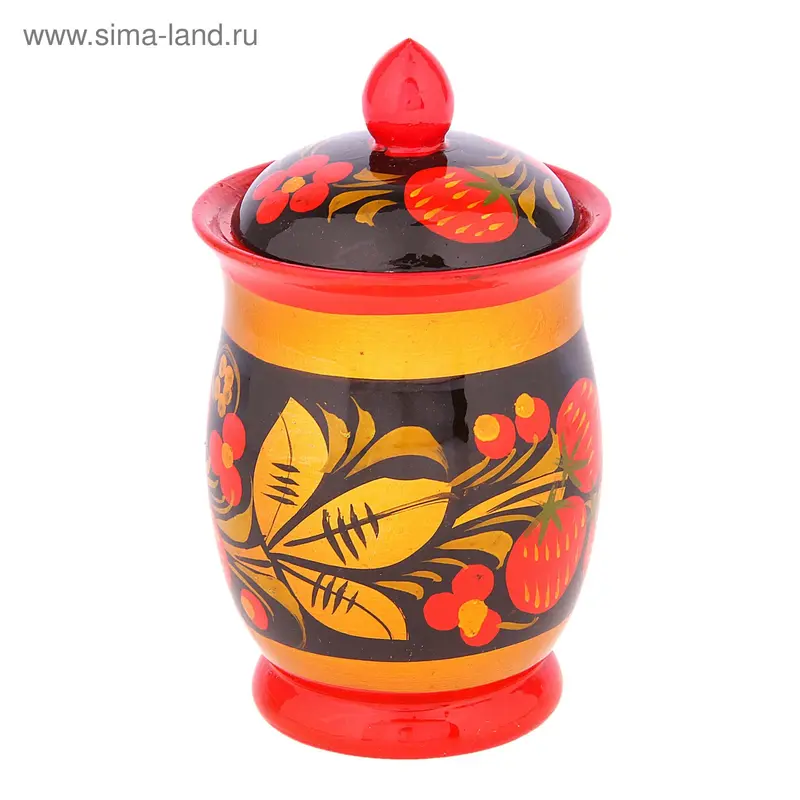 хохлома солонка 10*7,5*6 см