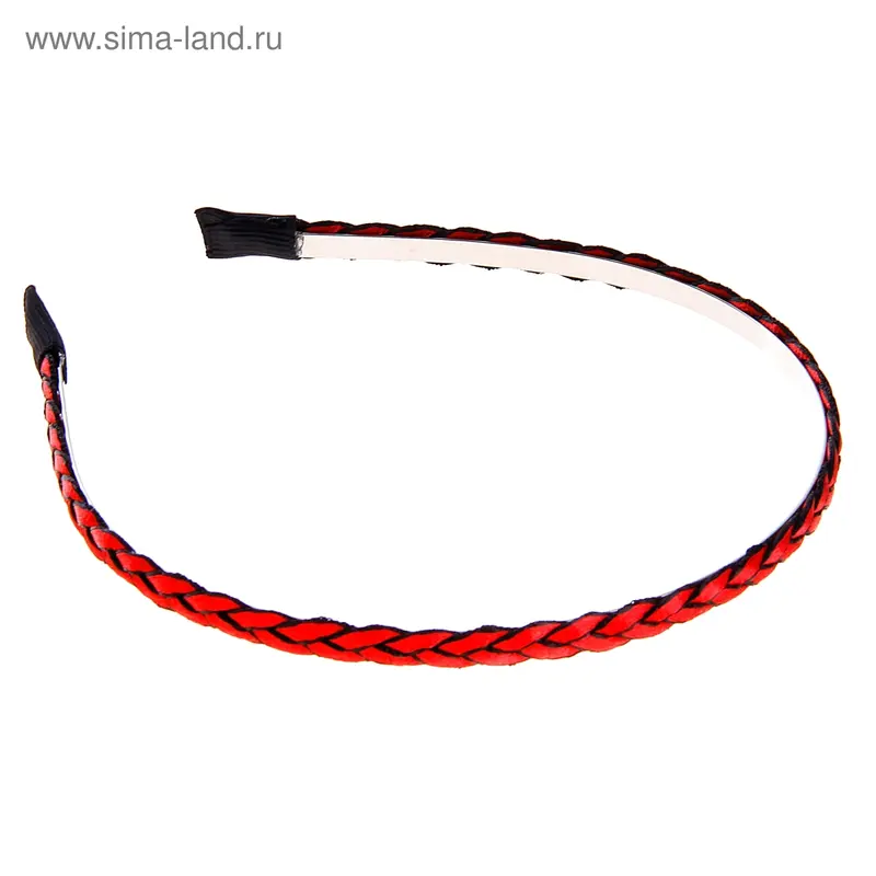 ободок для волос "Коса" классическая тонкая микс