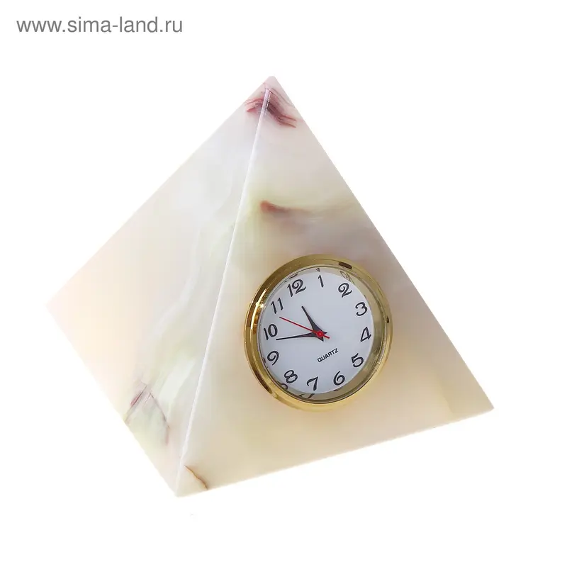 Часы Пирамида 3" 9х7,5х7,5 см оникс