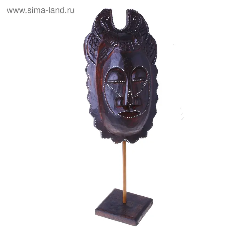 маска на подставке Маори 38см 4BWA 00-01E дерево