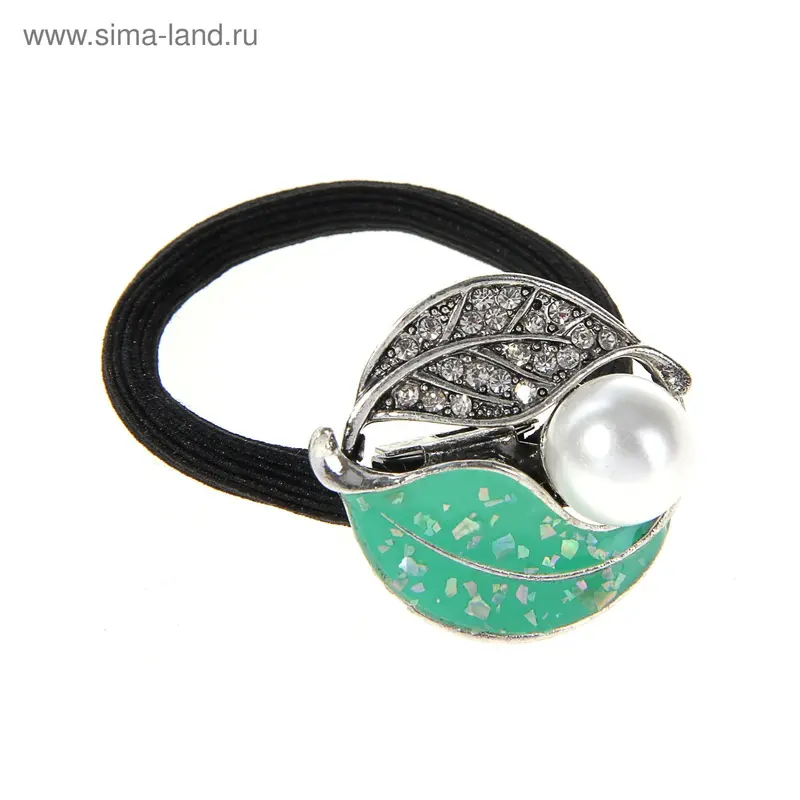резинка для волос "Лепнина" листочки микс