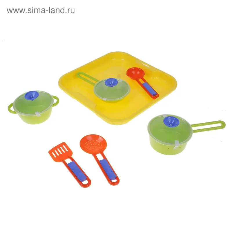 Поднос с посудой для кухни