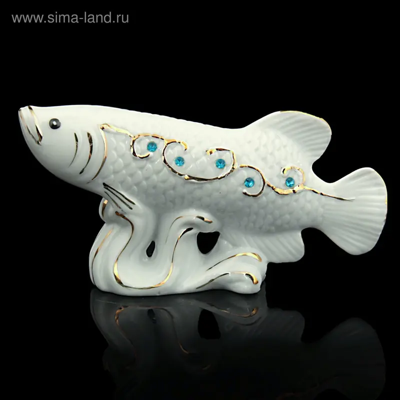 Нэцкэ "Карп со стразами" 16×7,5×3,8 см