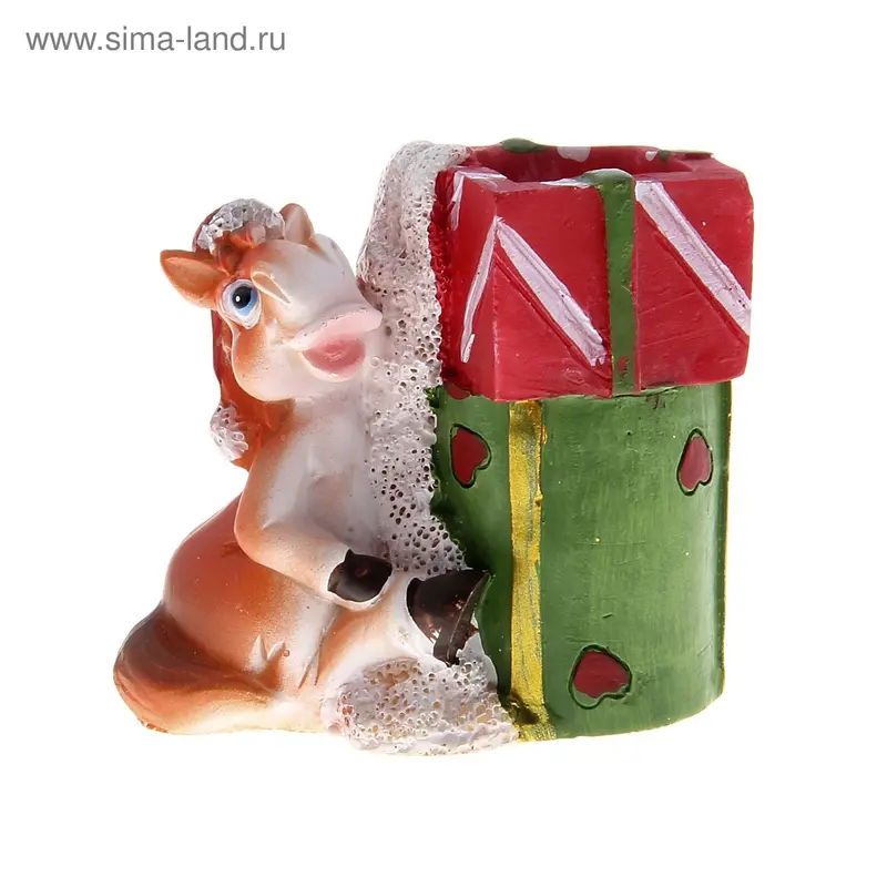полистоун карандашница лошадка 6*4*5 см