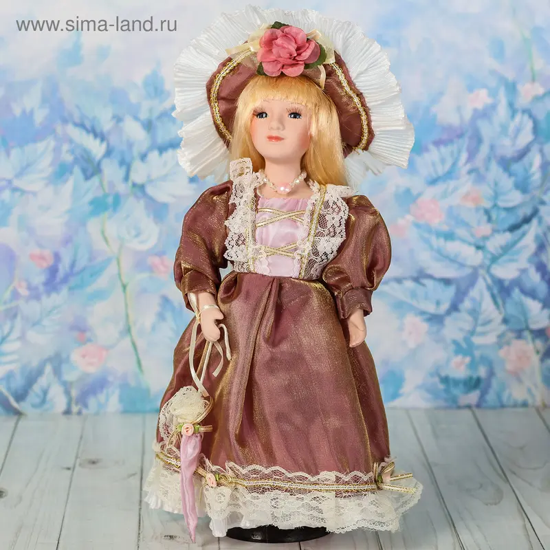 кукла коллекционная керамика леди Клара 30 см