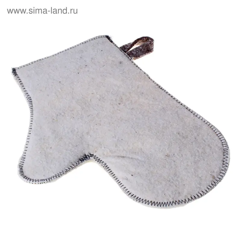 Рукавица для бани белая