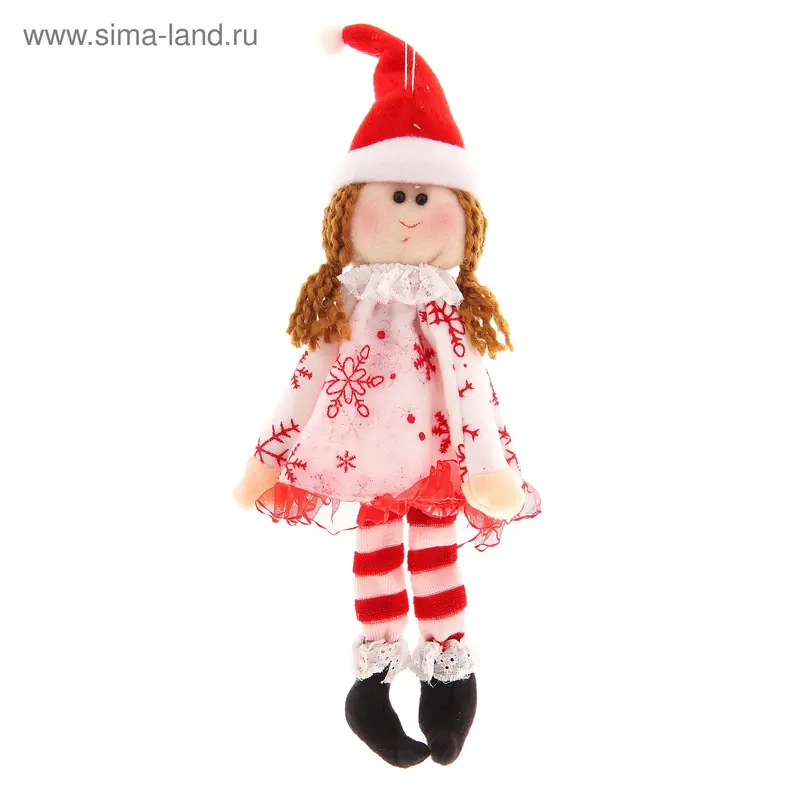 мягкая девочка снежинка 18*3*34 см