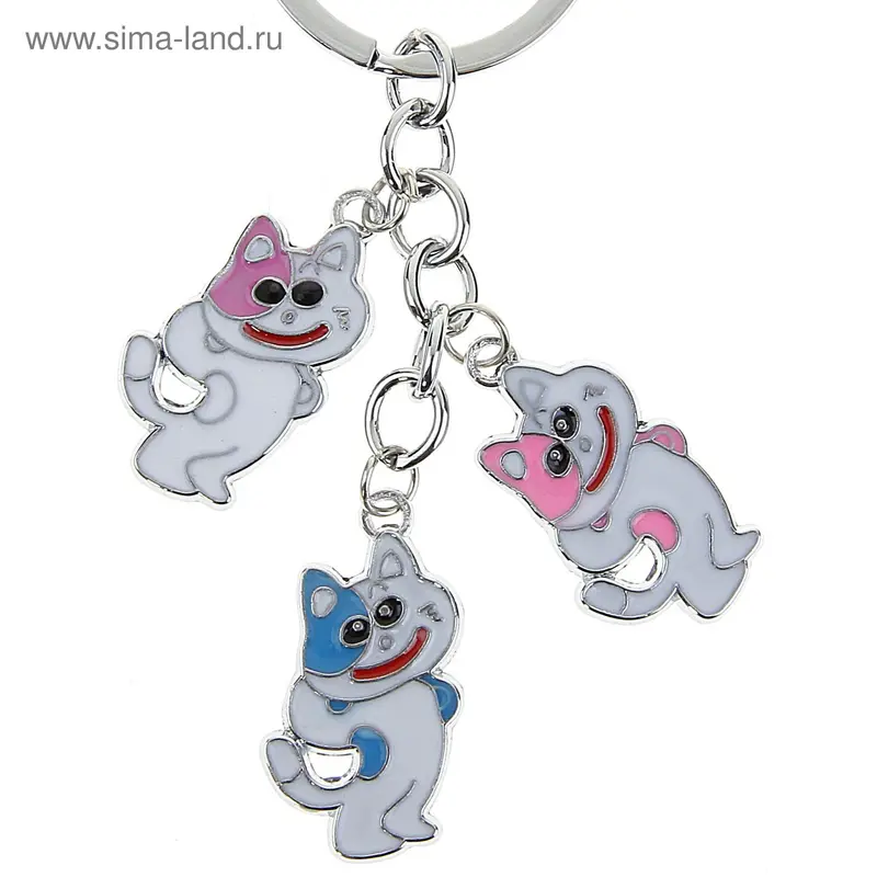 Брелок металл висюльки "Кошки", МИКС