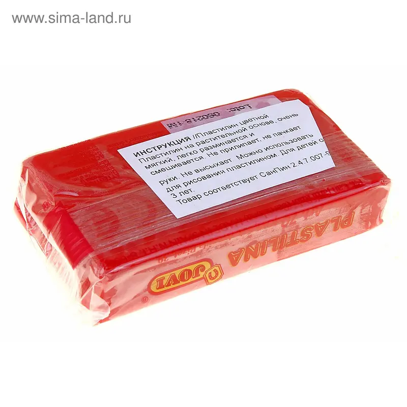 Пластилин 50гр, красный