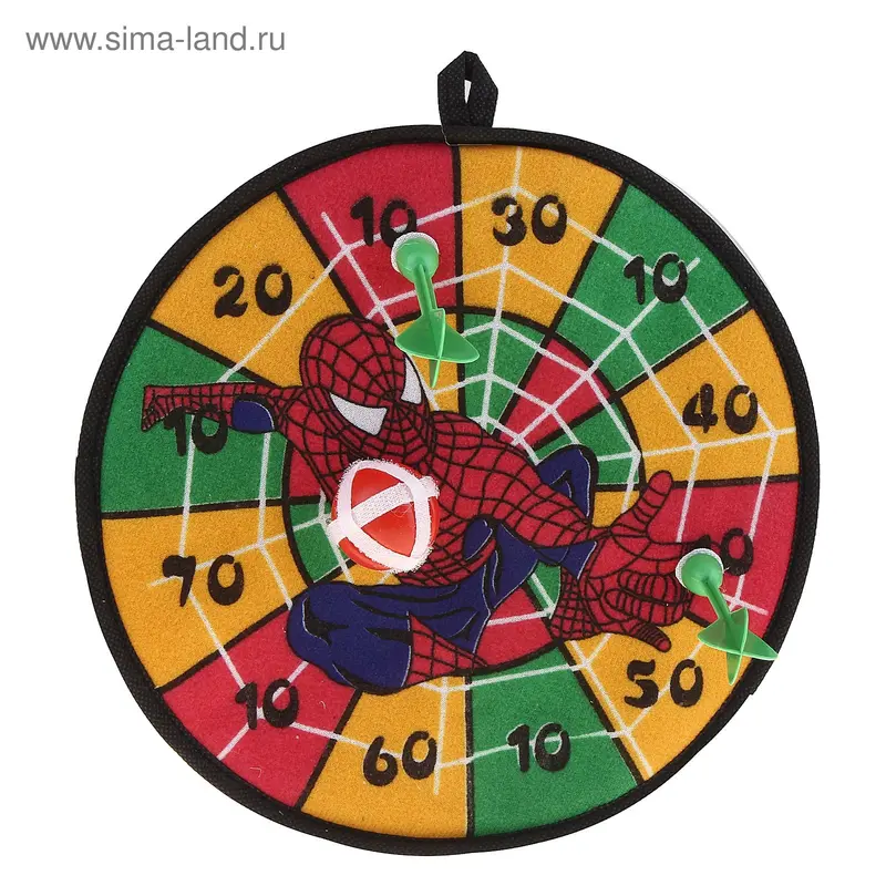 Дартс, 28 см, 1 мячик-липучка, 2 дротика-липучки