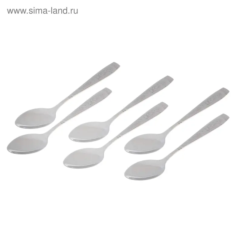 Набор ложек чайных 14,5 см "Застолье", 6 шт