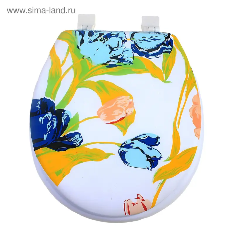 Сиденье для унитаза с крышкой «Тюльпан», 40×37 см