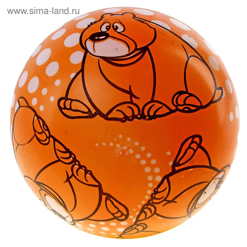 Мяч "Мишки на севере", диаметр - 25 см, 70 гр, микс