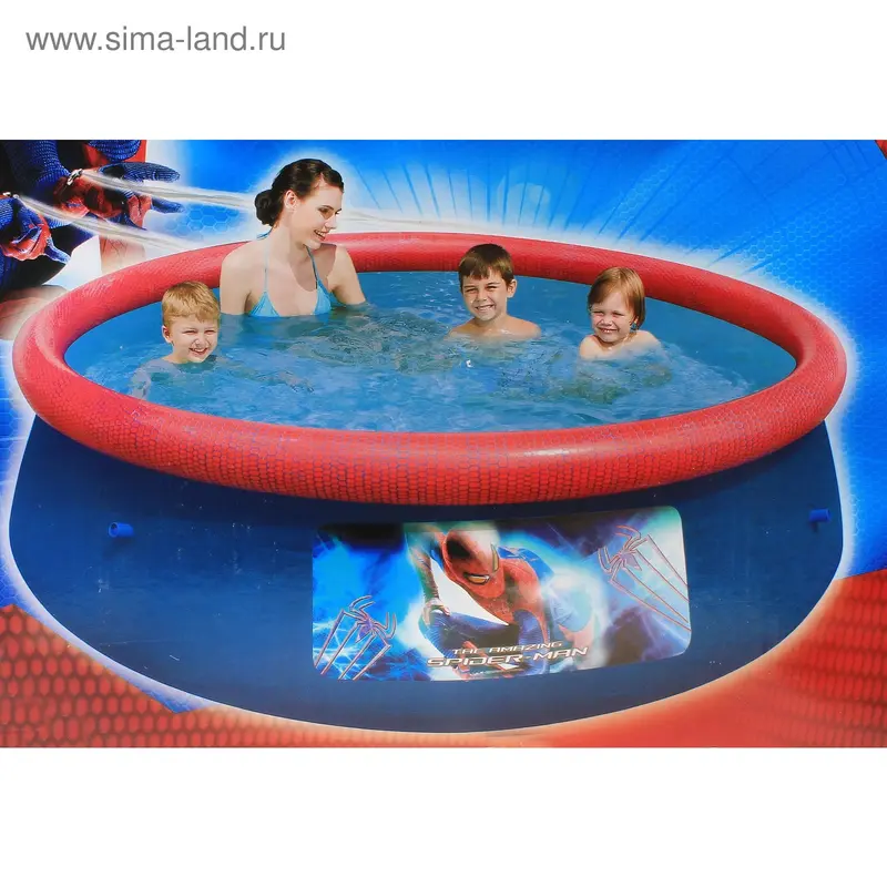 Бассейн надувной фаст сет Спайдермен 244х66 см