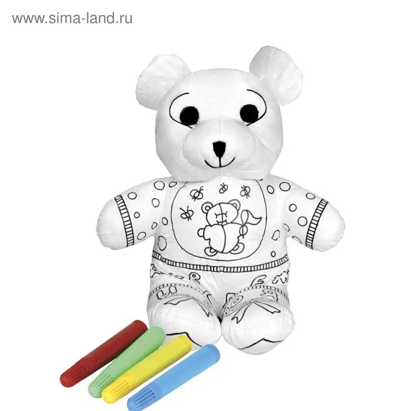 Игрушка-раскраска "Нарядный мишка"