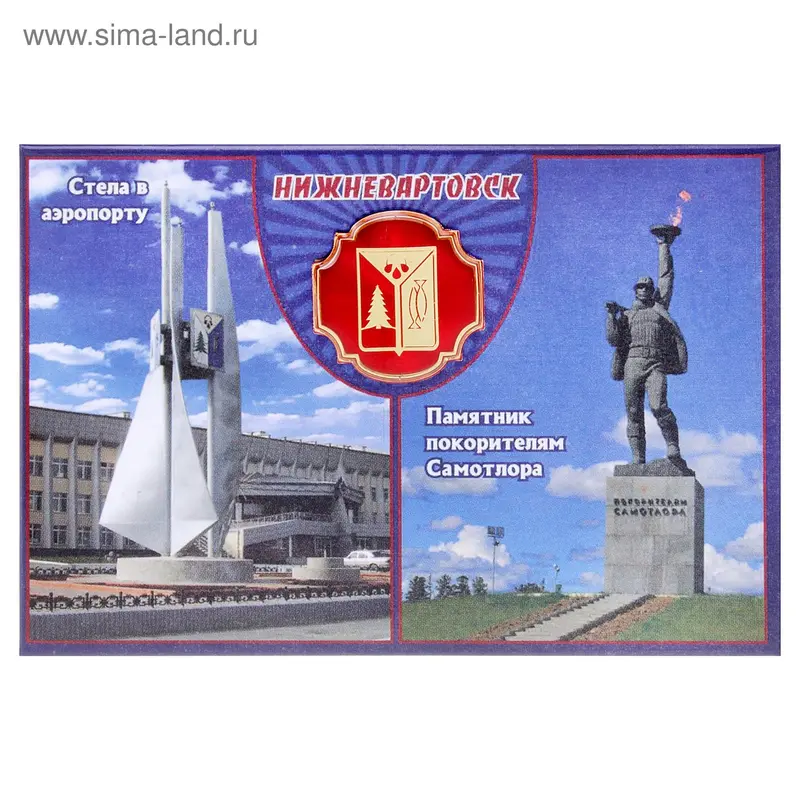 Магнит закатной со вставкой "Нижневартовск"