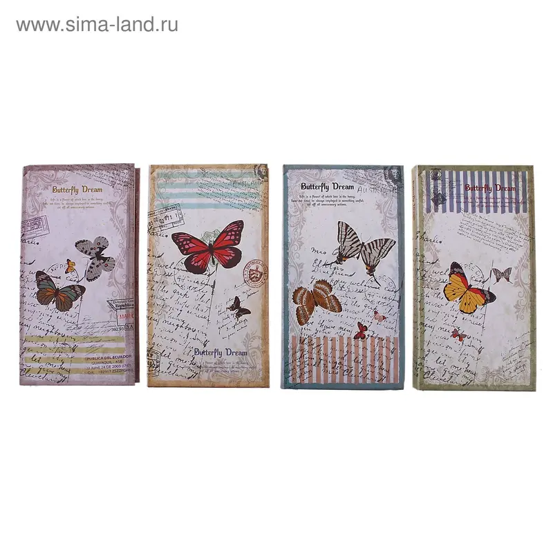 Записная книжка тв обл А6+ 96л лин Butterfly микс