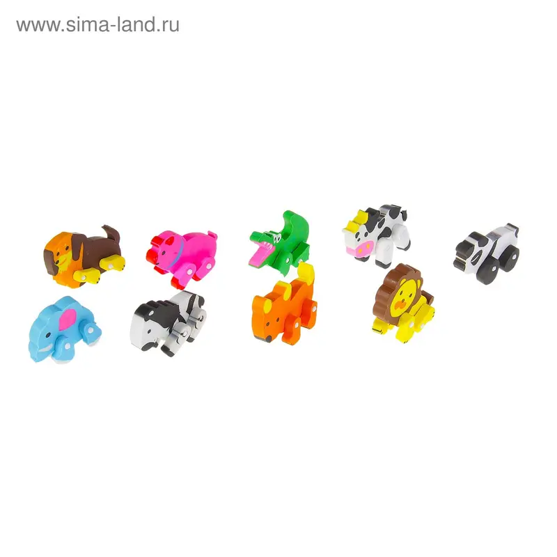 Ластик фигурный Животные МИКС